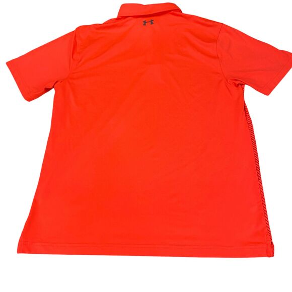 Under Armour Loose Heatgear Mens Large Red Short Sleeve Golf Polo Shirt - Picture 9 of 14
